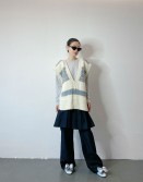 Oversized Pattern Knit Vest #241219